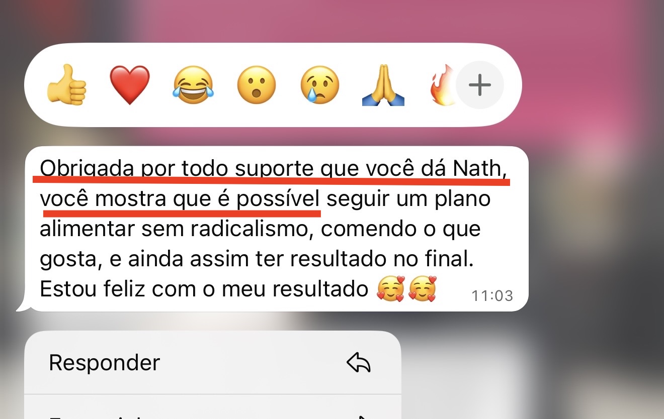 Depoimento de aluna